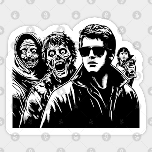 Zombie Apocalypse Sticker by ArtFactoryAI